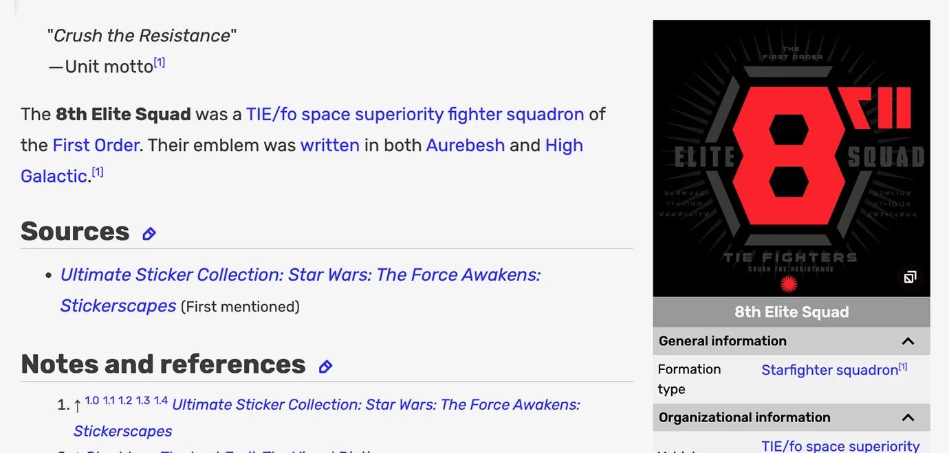 8th Elite Squad reference still