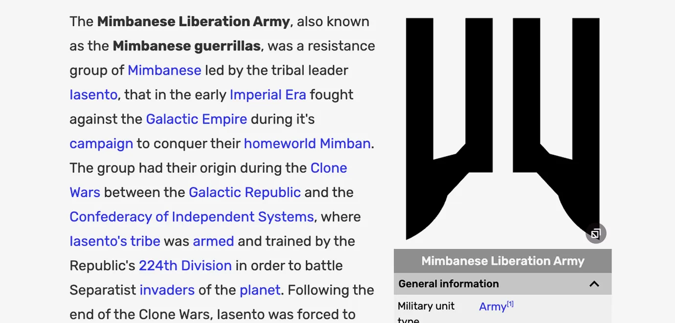 Mimbanese Liberation Army reference still