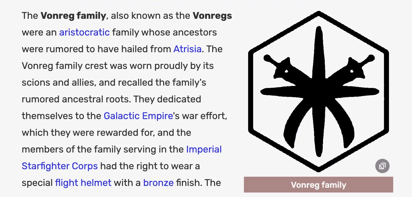 Vonreg Family reference still