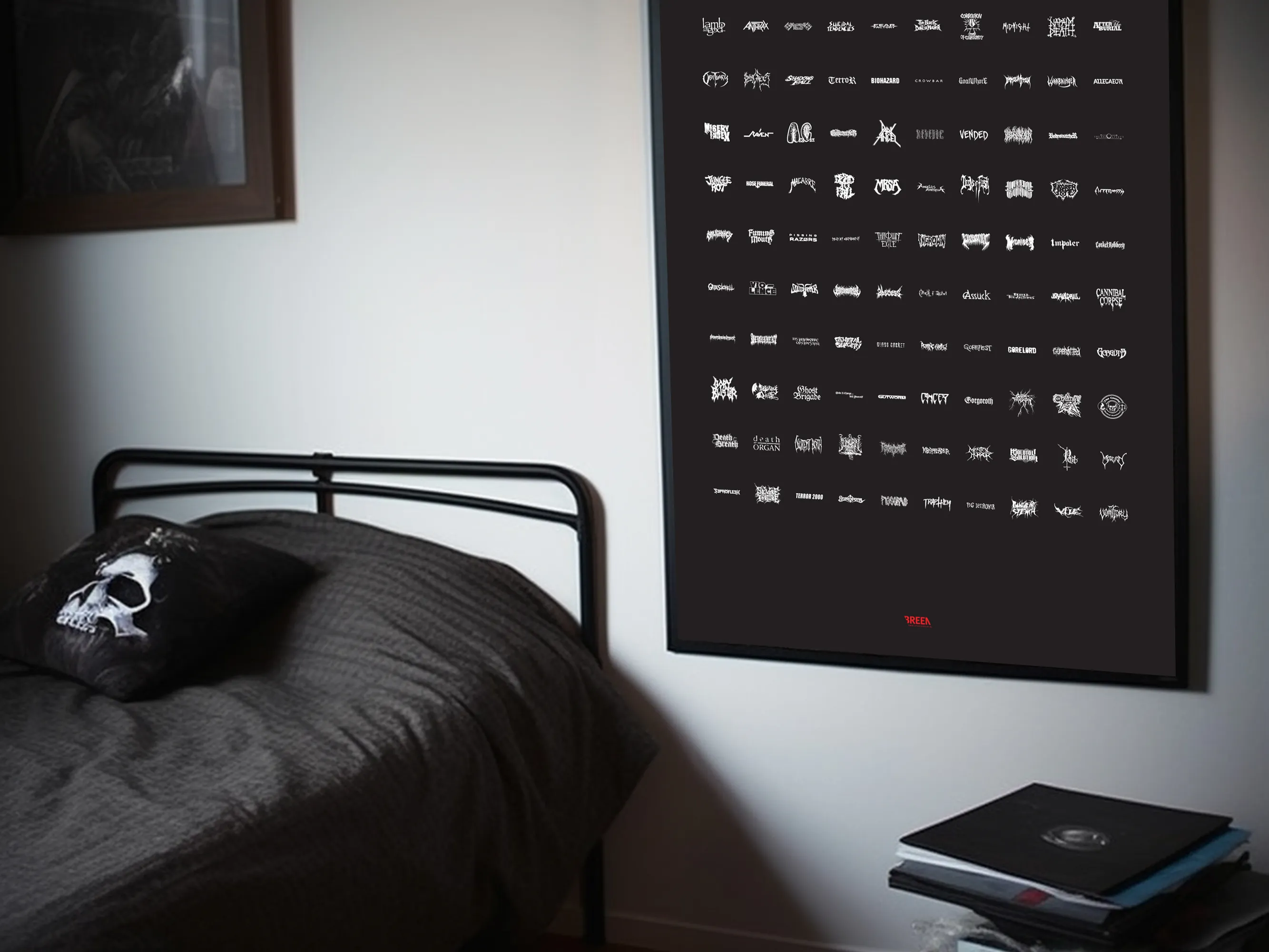 Black Metal poster in bedroom