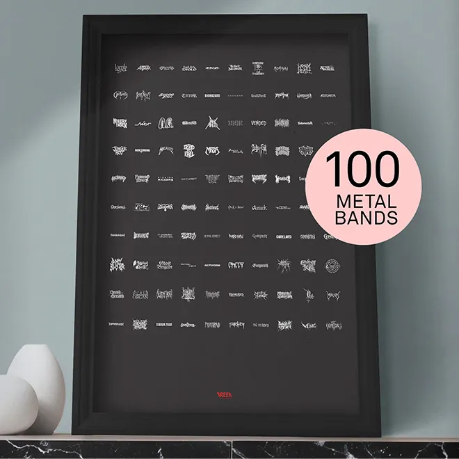 Black Metal Band Logos infographic poster