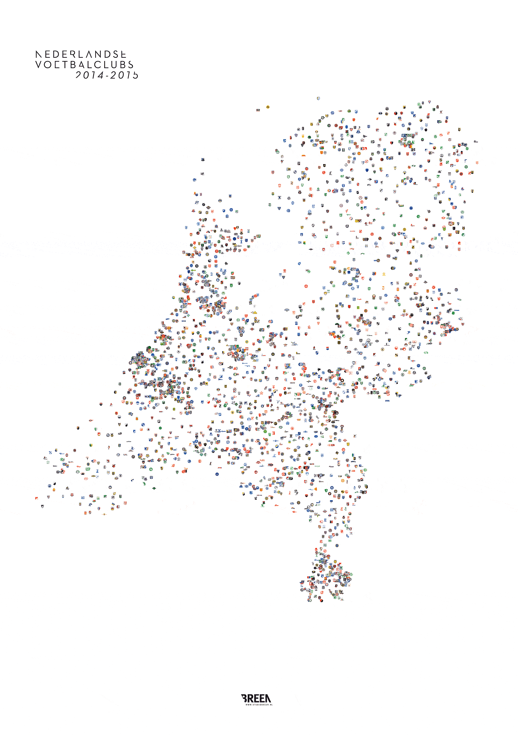 Animatie van Nederlandse voetbalclubs poster door de jaren heen—jaarlijkse updates sinds 2014