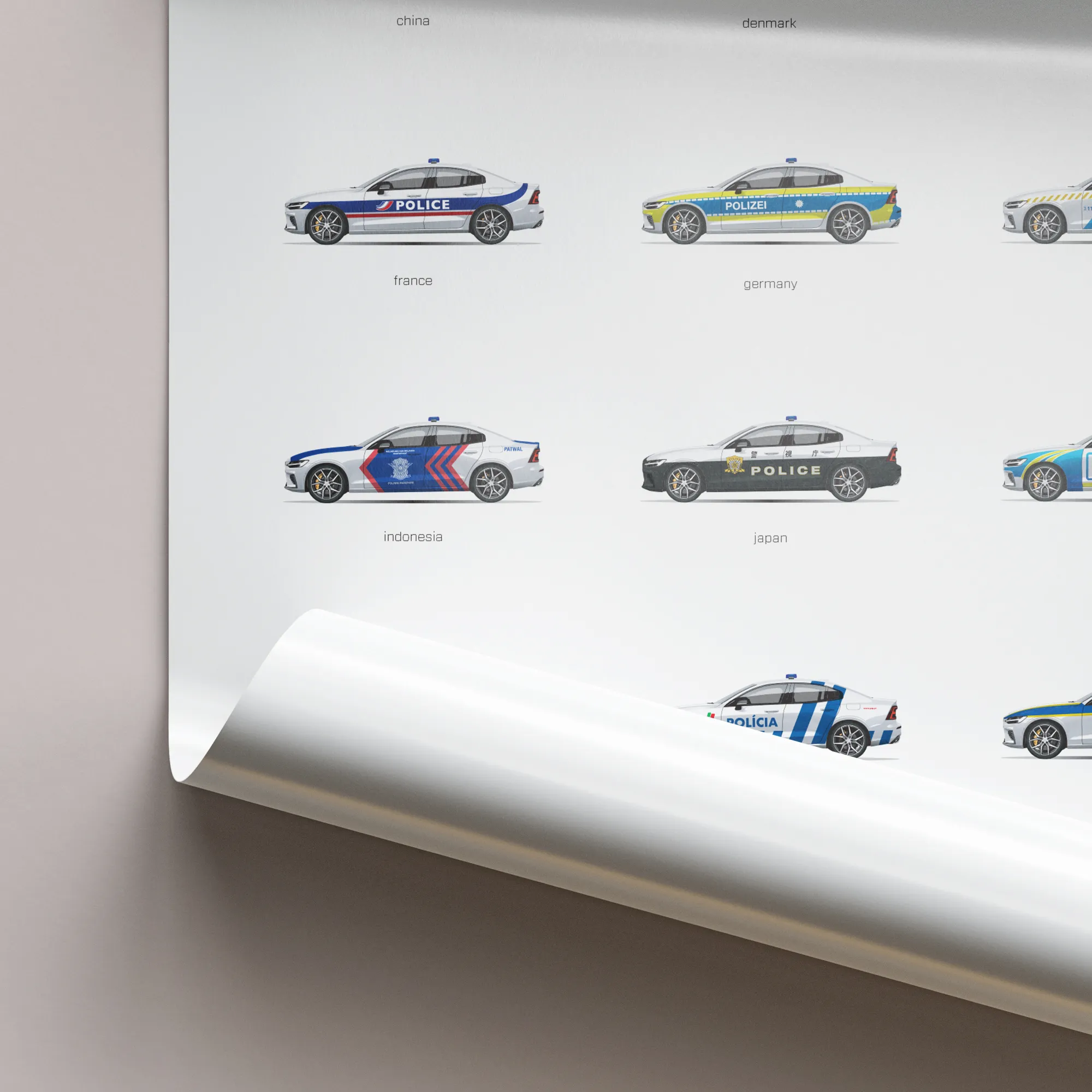 Police Cars poster detail