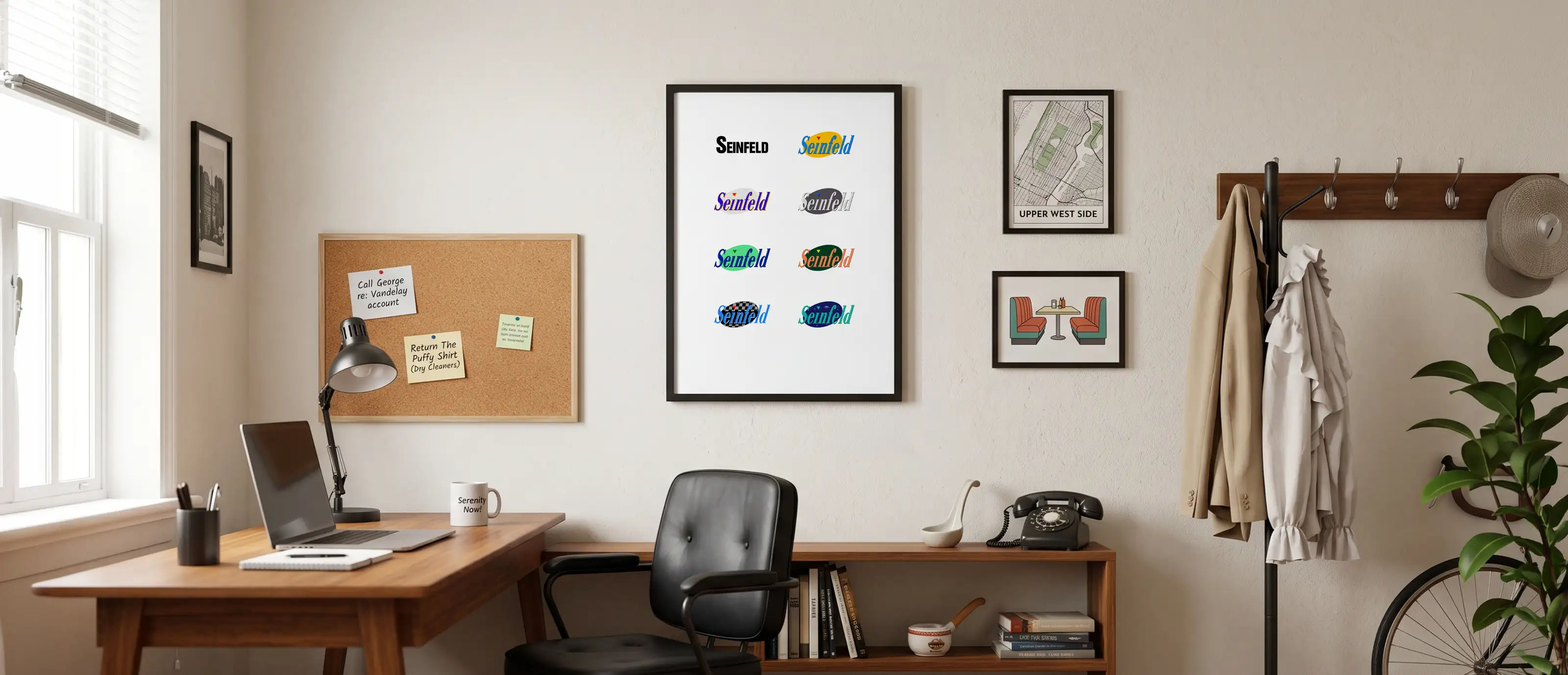 Seinfeld Logo Poster in office