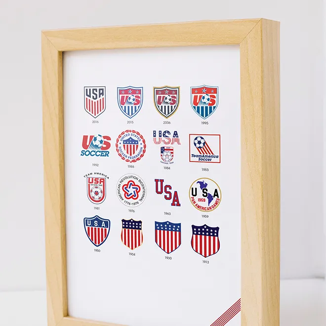 USA Logo History infographic poster